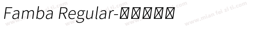 Famba Regular字体转换